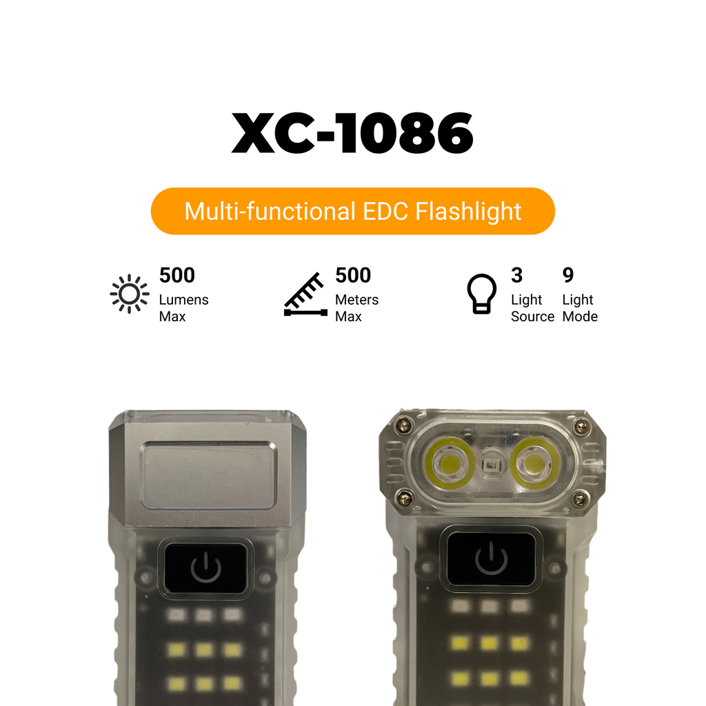 XC1086 - EDC Rechargeable Multi-function Flashlight