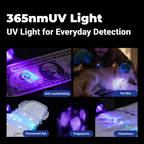 S003 - 365nm UV Blacklight Flashlight (5000mAh)